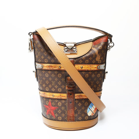 LOUIS VUITTON 2018 Monogram Trompe L'oeil Duffel Bag Shoulder Bag Brown WS26629