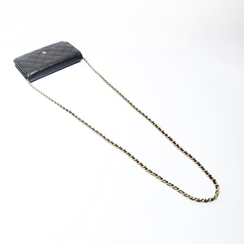 CHANEL Matrasse Chain wallet Shoulder Bag black WS26631