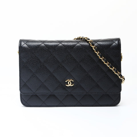 CHANEL Matrasse Chain wallet Shoulder Bag black WS26631