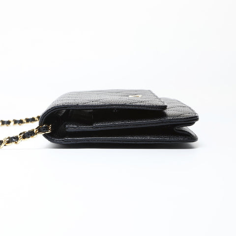 CHANEL Matrasse Chain wallet Shoulder Bag black WS26631