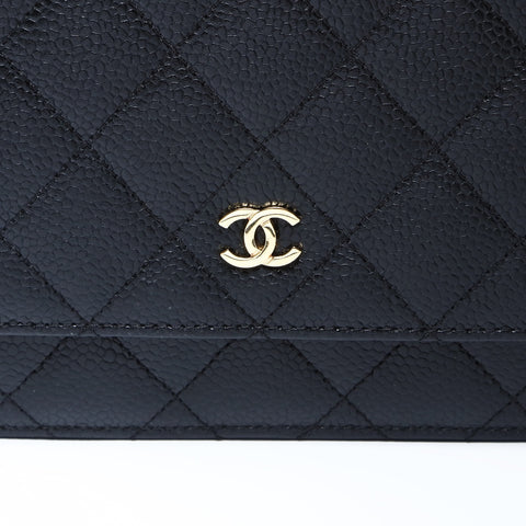 CHANEL Matrasse Chain wallet Shoulder Bag black WS26631