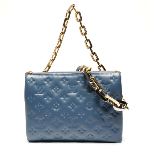 LOUIS VUITTON Monogram Coussin PM Shoulder Bag blue WS26632