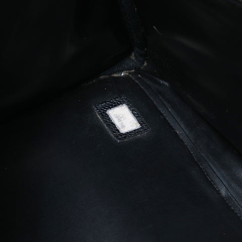 CHANEL No. 2 1993-1994 Caviar Skin COCO Mark 2WAY Boston bag black WS26633