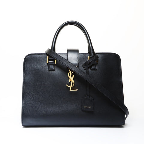 YVES SAINT LAURENT Baby Kabas 2WAY Handbag black WS26634