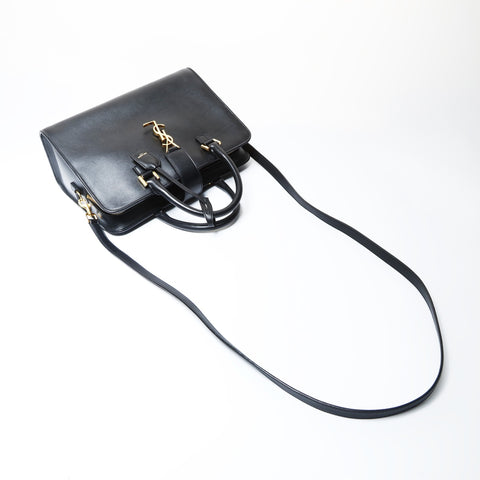 YVES SAINT LAURENT Baby Kabas 2WAY Handbag black WS26634