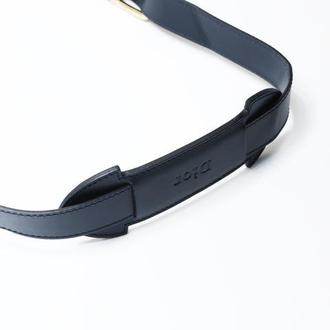 Christian Dior Trotter Canvas Shoulder Bag Navy WS26636