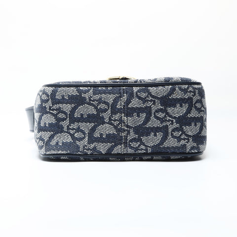 Christian Dior Trotter Canvas Shoulder Bag Navy WS26636