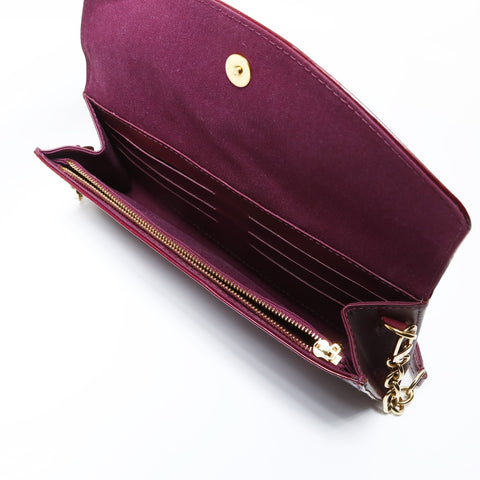 LOUIS VUITTON 2008 Patent Leather PVC Monogram Vernis Sunset Boulevard Handbag purple WS26637