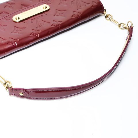 LOUIS VUITTON 2008 Patent Leather PVC Monogram Vernis Sunset Boulevard Handbag purple WS26637