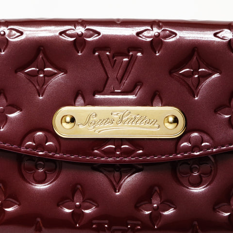 LOUIS VUITTON 2008 Patent Leather PVC Monogram Vernis Sunset Boulevard Handbag purple WS26637