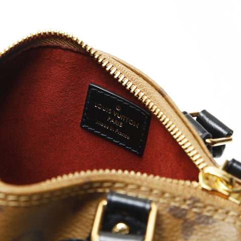 LOUIS VUITTON Monogram Reverse NanoSpeedy x Sun Yitian Handbag Brown WS26638