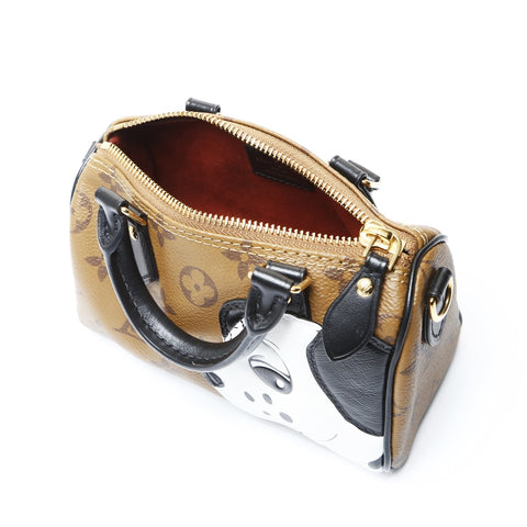 LOUIS VUITTON Monogram Reverse NanoSpeedy x Sun Yitian Handbag Brown WS26638