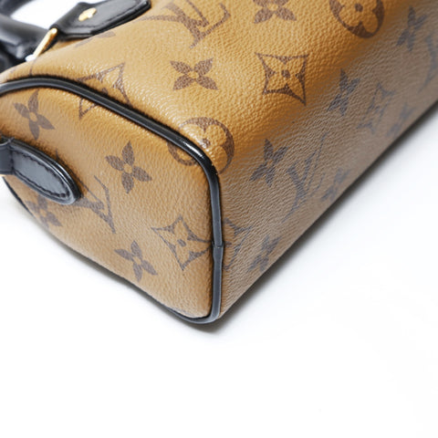 LOUIS VUITTON Monogram Reverse NanoSpeedy x Sun Yitian Handbag Brown WS26638