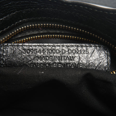 BALENCIAGA The Giant Mini City 2way Metal Gold Handbag black WS26639