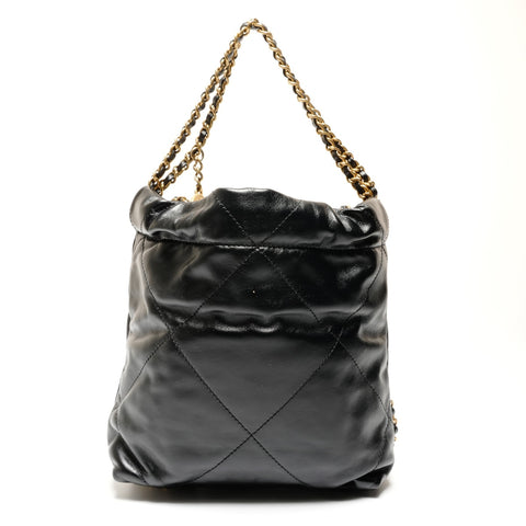 CHANEL Chanel 22 Shiny Calfskin Shoulder Bag black WS26643
