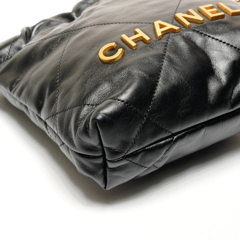 CHANEL Chanel 22 Shiny Calfskin Shoulder Bag black WS26643
