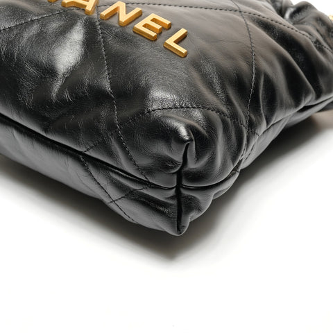 CHANEL Chanel 22 Shiny Calfskin Shoulder Bag black WS26643