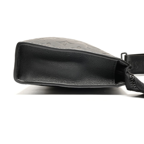 LOUIS VUITTON Monogram Shadow Gaston Wearable Wallet M81115 Shoulder Bag black WS26644