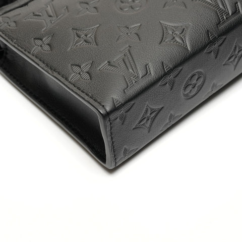 LOUIS VUITTON Monogram Shadow Gaston Wearable Wallet M81115 Shoulder Bag black WS26644