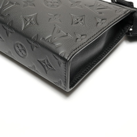 LOUIS VUITTON Monogram Shadow Gaston Wearable Wallet M81115 Shoulder Bag black WS26644