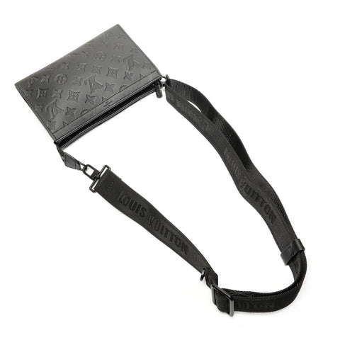 LOUIS VUITTON Monogram Shadow Gaston Wearable Wallet M81115 Shoulder Bag black WS26644