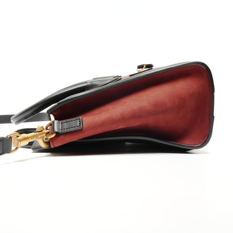 CELINE Luggage Nano 2WAY Bordeaux Handbag Red WS26645
