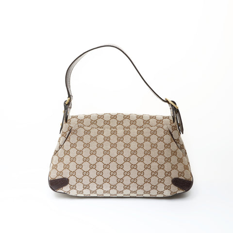 GUCCI Horsebit GG canvas one belt Shoulder Bag Brown WS26646