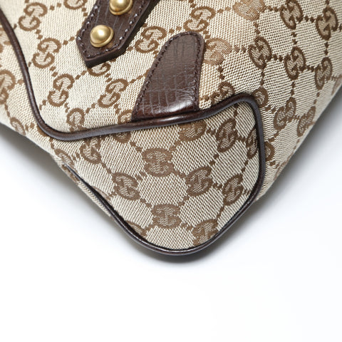 GUCCI Horsebit GG canvas one belt Shoulder Bag Brown WS26646
