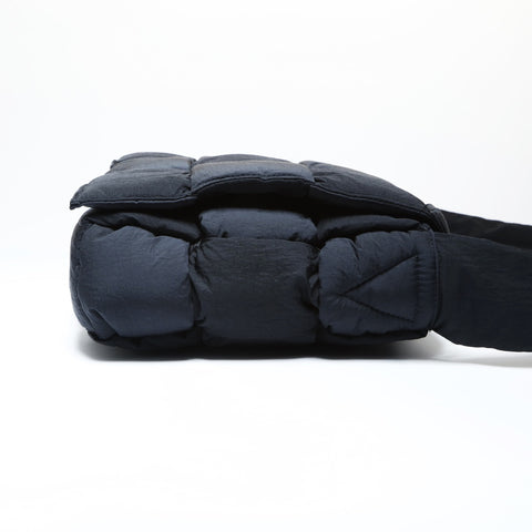 BOTTEGAVENETA Paddett Tech Cassette Maxi Nylon Shoulder Bag black WS26648