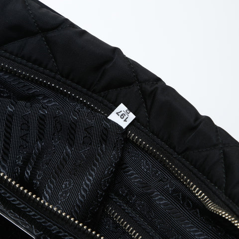 PRADA Nylon quilting Shoulder Bag black WS26649