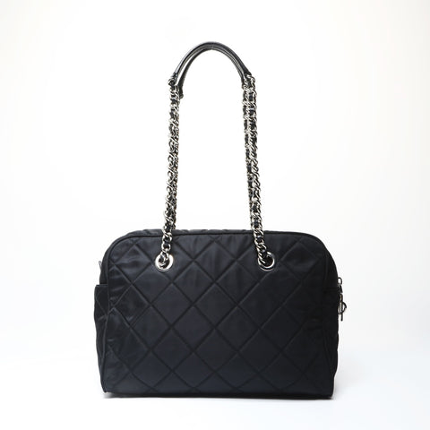 PRADA Nylon quilting Shoulder Bag black WS26649