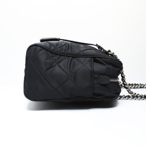 PRADA Nylon quilting Shoulder Bag black WS26649