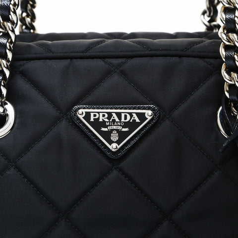 PRADA Nylon quilting Shoulder Bag black WS26649