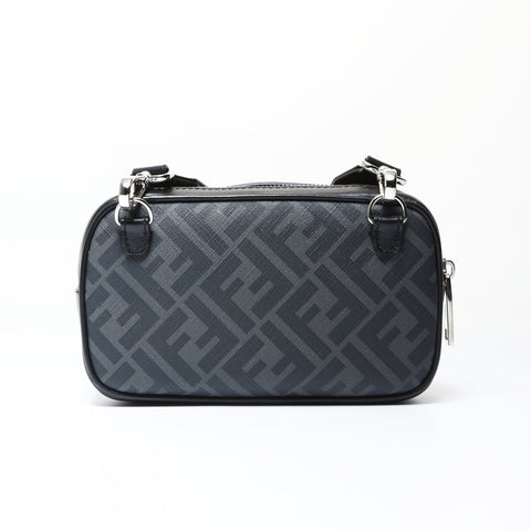 FENDI Zucca Pattern Logo Camera Bag Shoulder Bag black WS26654