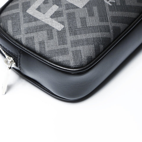FENDI Zucca Pattern Logo Camera Bag Shoulder Bag black WS26654