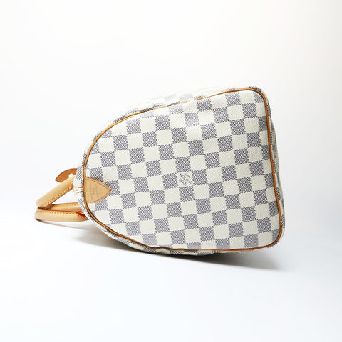 LOUIS VUITTON 2010 Damier Speedy 35 Azur Boston bag white WS26661