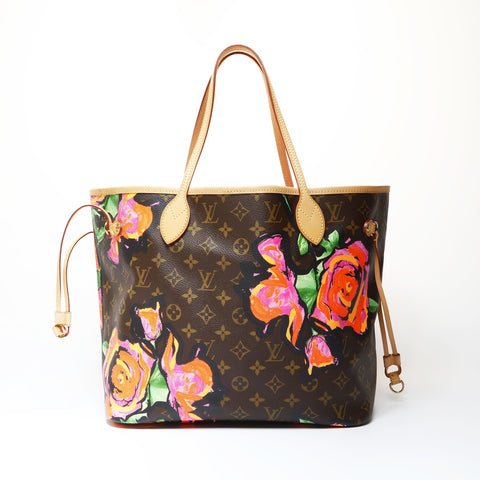 LOUIS VUITTON 2008 Monogram Rose Neverfull MM M48683 Tote Bag Brown WS26662