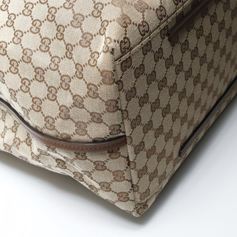 GUCCI GG Canvas Large Tote Shoulder Bag Brown WS26664