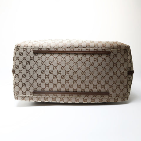 GUCCI GG Canvas Large Tote Shoulder Bag Brown WS26664