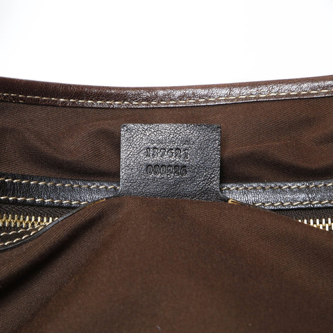 GUCCI GG canvas horsebit Shoulder Bag Brown WS26667