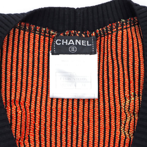 シャネル CHANEL アルファベット ニット 2001年 セットアップ ウール ブラック WS2666