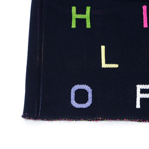 CHANEL alphabet knit 2001 setup wool black WS2666