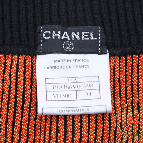 Chanel Chanel Alphabet Knit 2001 Configuration laine noire WS2666