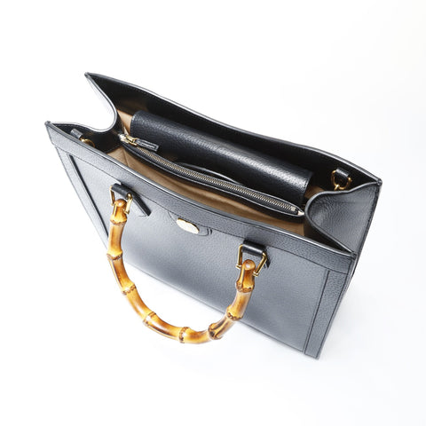 GUCCI Bamboo Diana Medium Leather 2-way Bag 678842 Tote Bag black WS26671