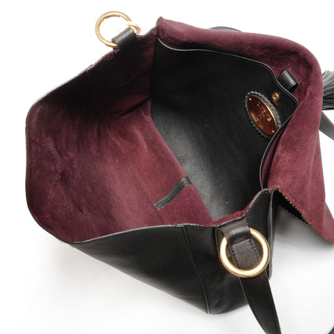 LOEWE Nappa Leather Anagram Shoulder Bag black WS26676