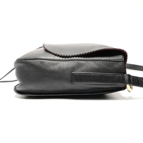 LOEWE Nappa Leather Anagram Shoulder Bag black WS26676