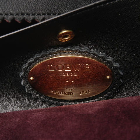 LOEWE Nappa Leather Anagram Shoulder Bag black WS26676