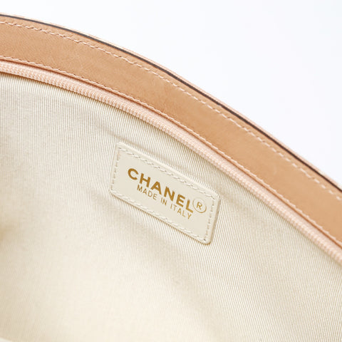 CHANEL Canvas Clutch Chain No. 7 2002-2003 Shoulder Bag pink WS26677