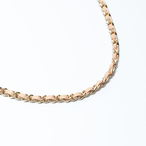 CHANEL Canvas Clutch Chain No. 7 2002-2003 Shoulder Bag pink WS26677