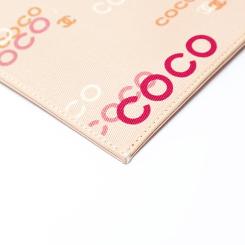 CHANEL Canvas Clutch Chain No. 7 2002-2003 Shoulder Bag pink WS26677